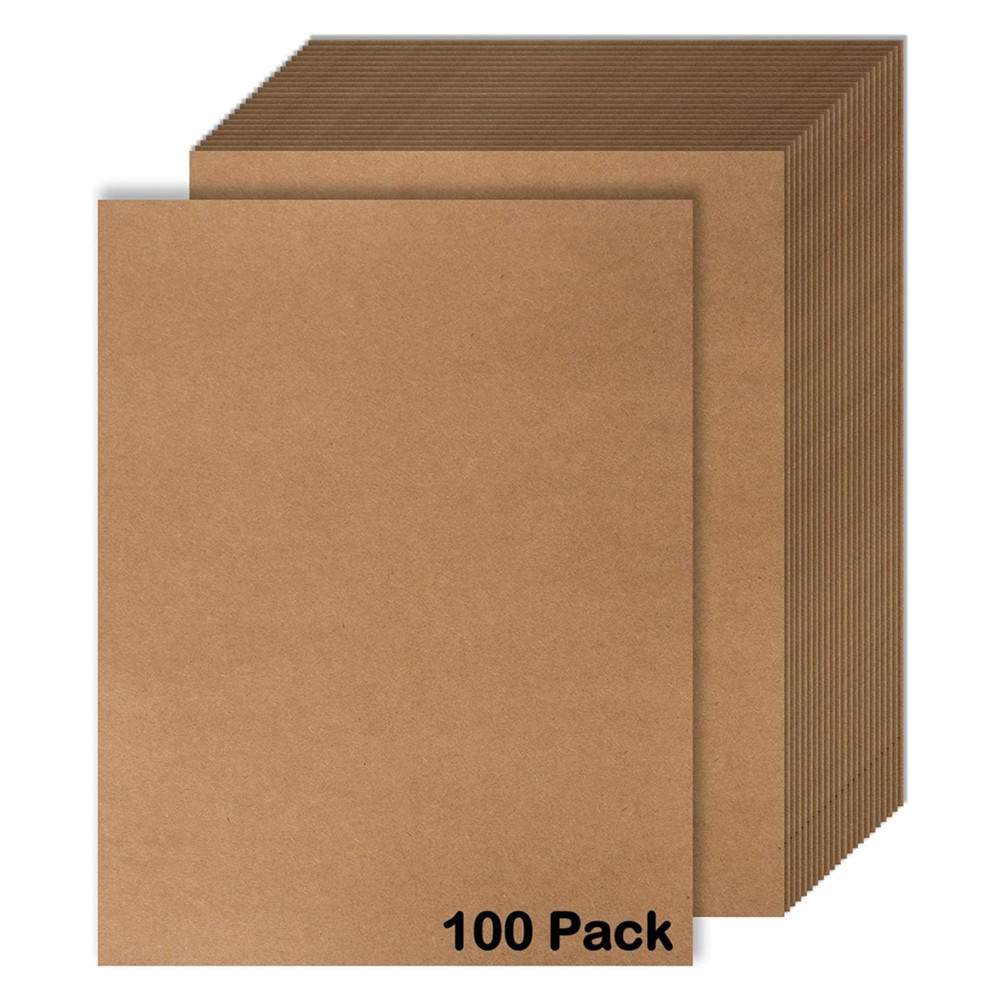 100张A6牛皮纸卡片套装双面可用14.8x10.5cm 250g/m²