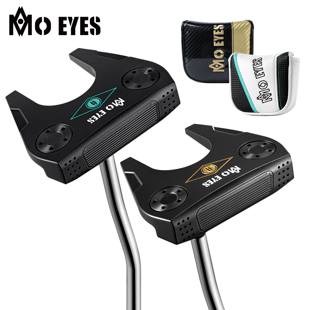 Gậy putter golf Moeyes Magic Eye nam S20C sắt mềm rèn, chiều dài 34 inch — TUG058-Putter vàng đen [với nắp đầu], 【TUG058】Đen và xanh lá (cột thép) tay phải nữ + bọc đầu cột