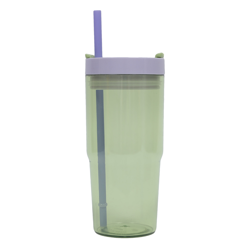 Taza de coche de comercio exterior transfronteriza de 40oz Taza de plástico gigante Juego de tres piezas con pajita Taza de agua de gran capacidad y alto valor