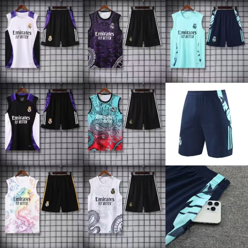 Directly from the Source, 2526 New Real Madrid Football Uniform Training Suit Co-Branded Special Edition Sleeveless Vest Jersey