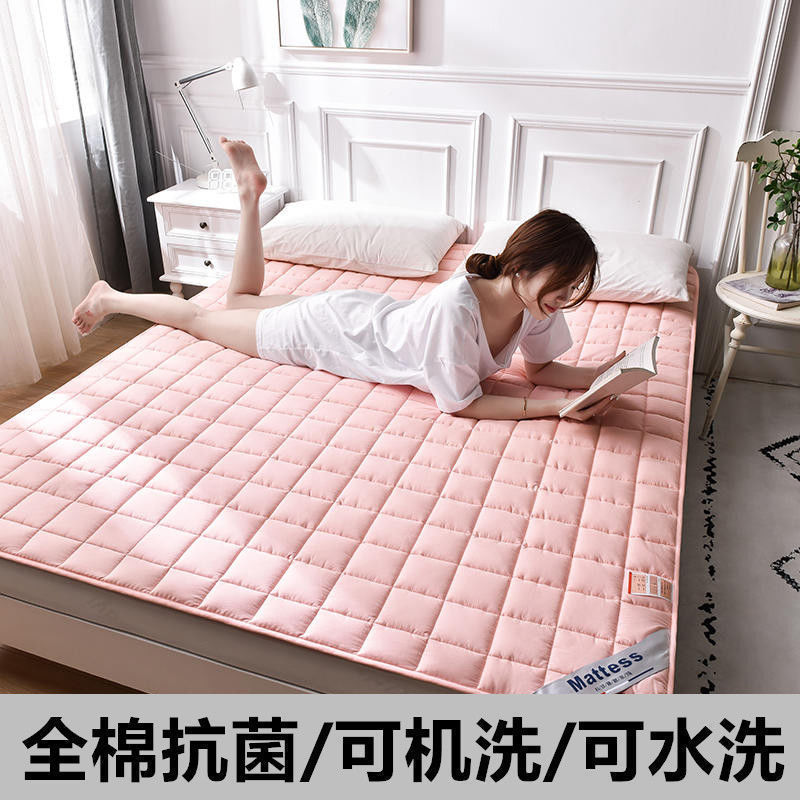 Cotton Mattress Bed Pad Tatami Anti-Slip Protective Pad Cotton Thickened Mattress Single and Double Student Dormitory Cross-Border Free Shipping