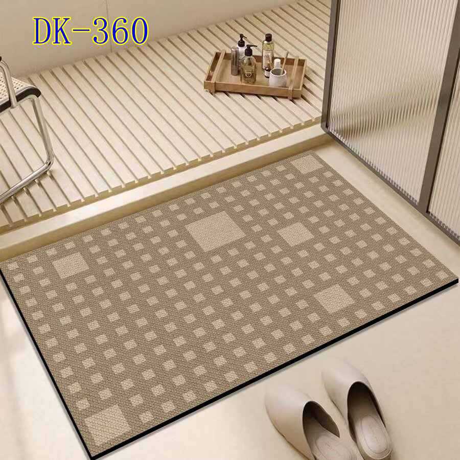 Klein vloerkleed, antislip rubberen achterkant, luxe, hoogwaardig diatomeeënaarde vloer voor entree, antislip, waterabsorberend en sneldrogend._voghion.com