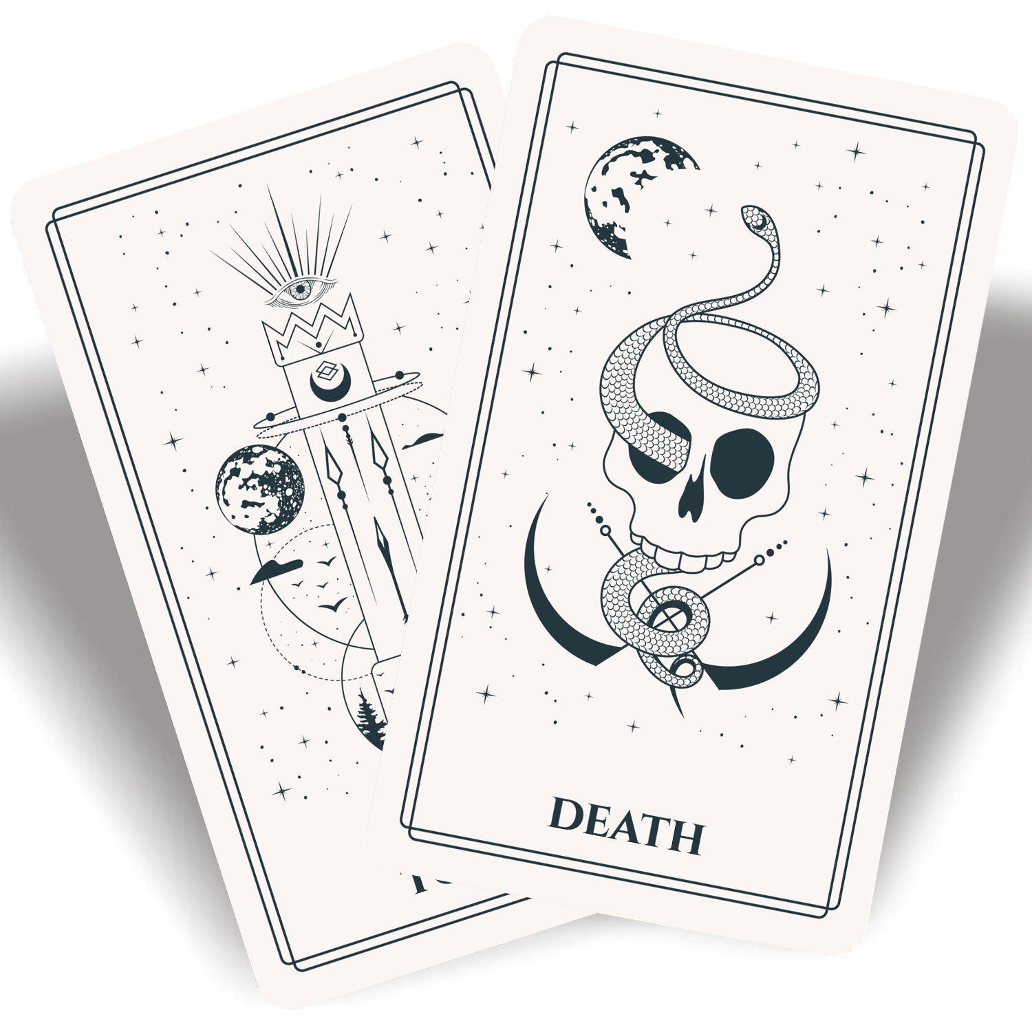 Cross-border Creative Tarot Board Game Cards, Simple Lines, New English Version Tarot_voghion.com