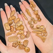 桃木配件刀剑斧子葫芦剪刀虎头鞋狗牙猪惊骨文昌笔散装配饰吊坠