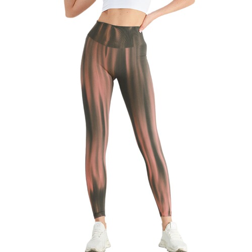 New Cross-Border Aurora Sports Yoga Pants Seamless High-Waist Fitness Yoga Leggings Slim Peach Hip