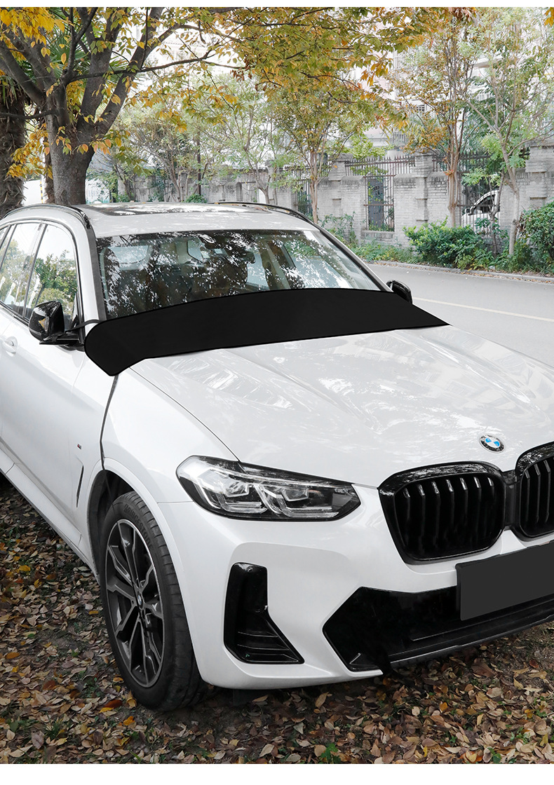 Car Front Windshield Anti-Leaf Net, Front Window Glass Rain Gutter Anti-Bird Droppings Leaf Net, Magic Wiper Dust Cover, Car Cover