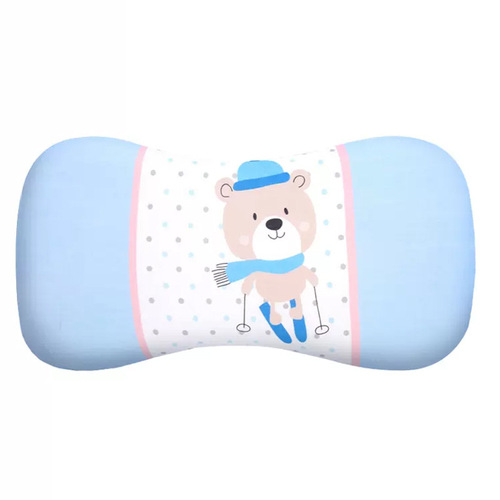 Baby Pillow Cotton Pillowcase Memory Foam Pillow Core Comfortable Breathable Machine Washable Shaping Pillow Children's Bone Shape Pillow