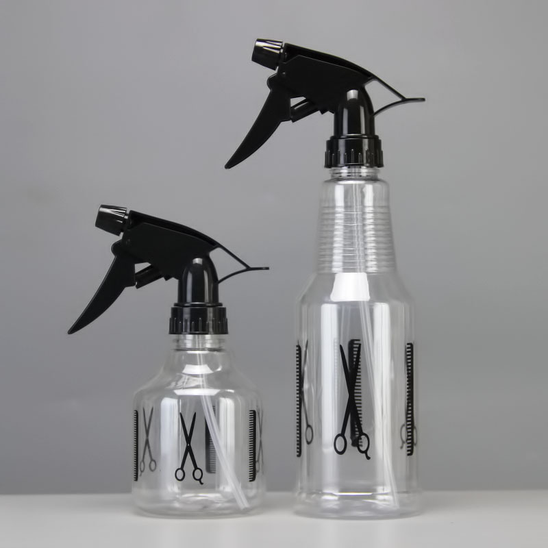 供应500毫升剪刀喷瓶 pet透明化妆手压式美发店喷水壶250ml喷雾瓶