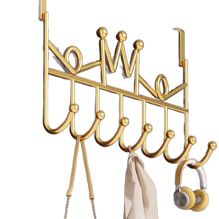 Gancho de ropa detrás de la puerta sin perforación gancho de ropa detrás de la puerta del baño doméstico gancho de ropa detrás de la puerta del dormitorio