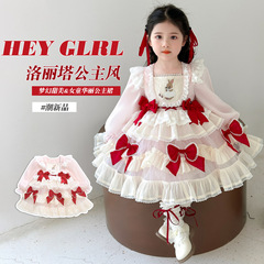 女童洛丽塔公主裙2025春秋新款女宝生日裙儿童礼服连衣裙女孩裙子