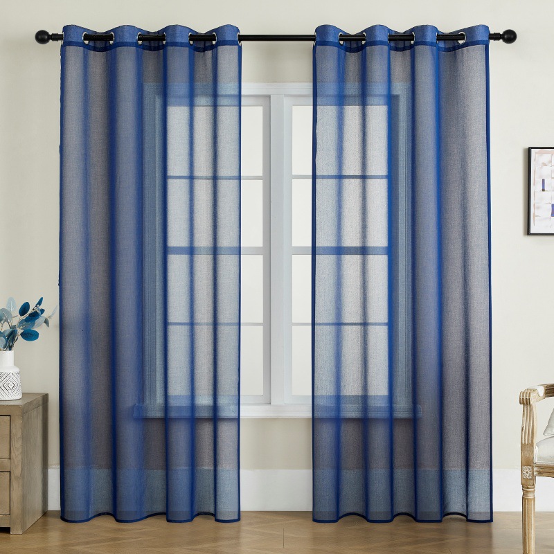 Ventanas transparentes de color sólido Dorry Twill cortinas de lona de dormitorio ventanas flotantes de balcón Amazon comercio exterior productos terminados ventanas al por mayor