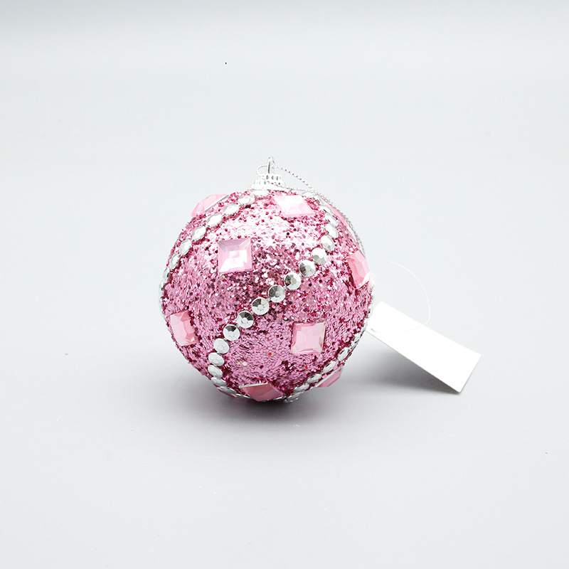 Comercio exterior spot decoraciones de Navidad diamantes dorados bolas de Navidad colgantes de 8cm fiestas colgantes de bodas