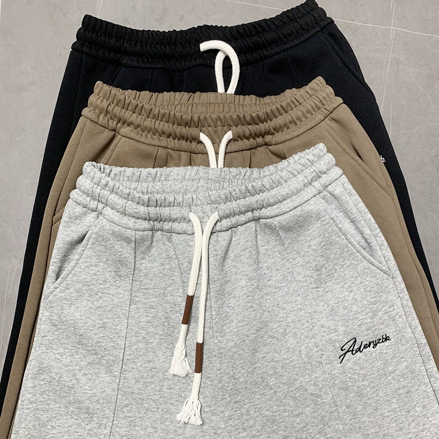 Плюшевые брюки женские свободные тонкие прямые корейские дикие текстуры тонкие модные плюшевые спортивные штаны