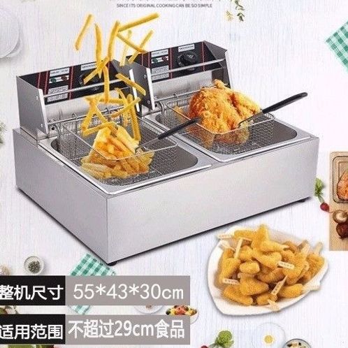 20 liters classic double burner + 2 frying baskets + 2 lids