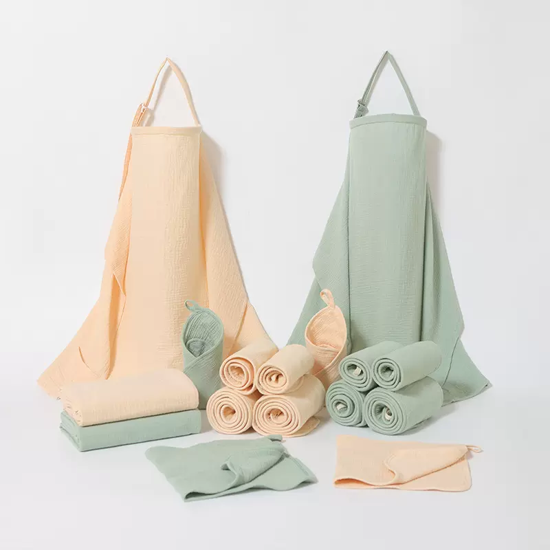 婴儿拍嗝巾新生春秋浴巾宝宝纯棉纱布儿童被子床围小方巾四季通用