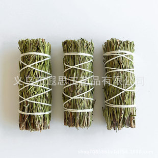 Cross-Border Hot Selling Natural Aromatherapy Rosemary Handmade Bundled Aromatherapy Wand Purifying Rosemary Plant Without Additives