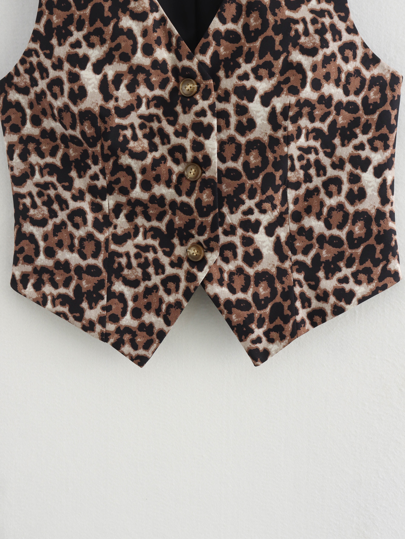 Vest Tops Type Wholesale Women's Streetwear Leopard Sleeveless Button Tank Tops