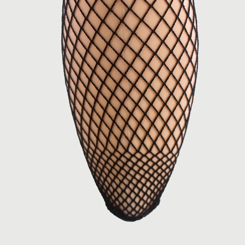 Red roja de malla de pesca arco hueco negro transpirable dedo del pie cifrado malla pequeña malla mediana malla grande calcetines de malla para las mujeres