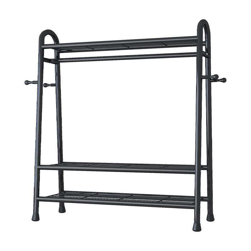 Perchero de dormitorio de piso a techo en negrita Perchero Perchero de dormitorio con barra de ropa simple para el hogar