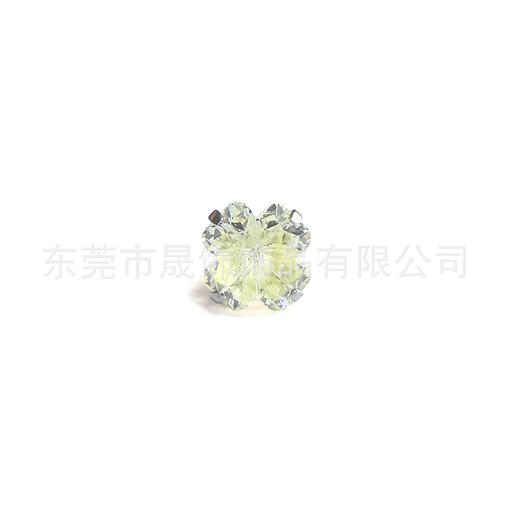 F136 Titanium Alloy 四叶草 Cubic Zirconia Ear Stud 渐变幸运草 Helix Cartilage Stud G23 Titanium Internal Thread Piercing Jewelry