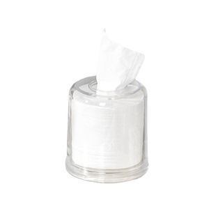 2023 new round tissue box acrylic transparent paper box creative cylinder roll paper storage box wholesale manufacturers