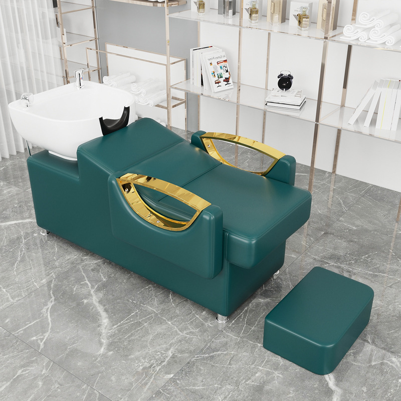 Barrazos verde oscuro dorado - Basina blanca