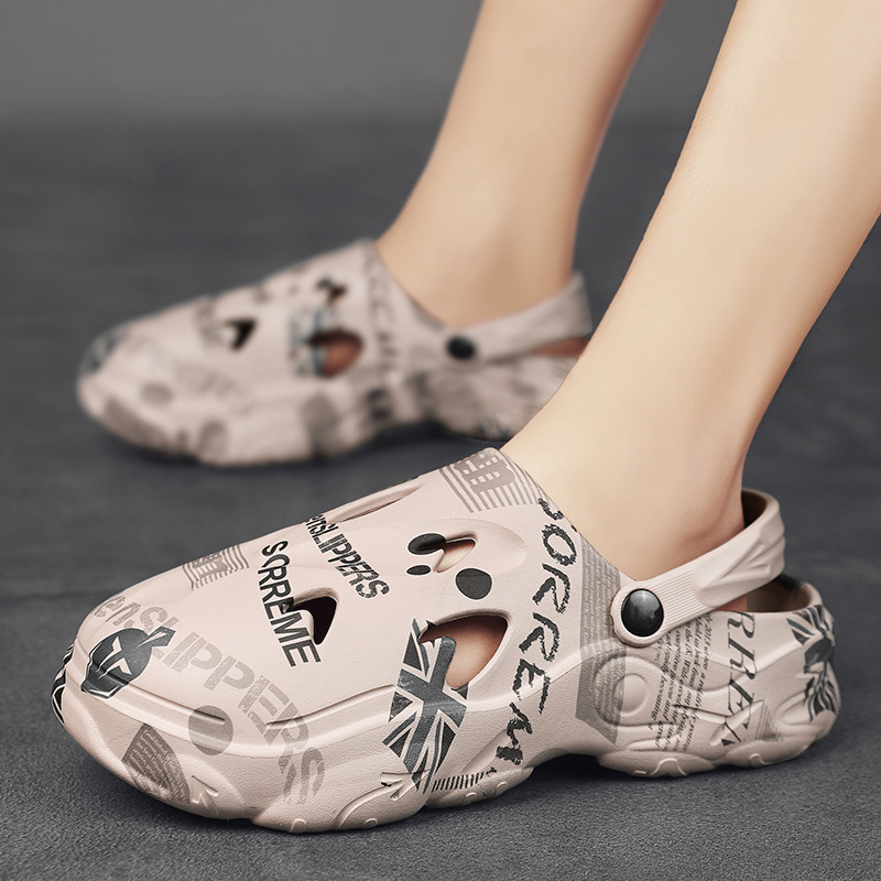 Zapatos de gran tamaño para hombres de verano con zapatillas de balde deportivas casuales sandálias de playa suaves
