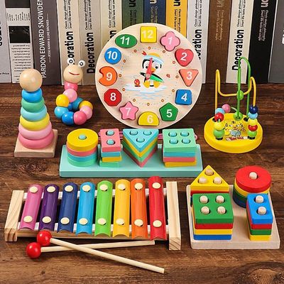 One piece On behalf of woodiness Knock piano Baby children Musical toy 6-12 Months baby 1-2-3 Half years old