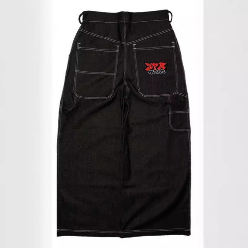 JNCO Hip-Hop Printed Large Pocket Jeans for Men and Women, Y2K Streetwear Jeans