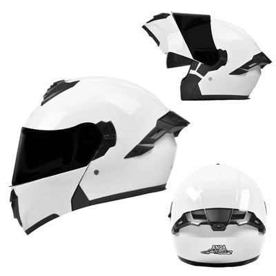 Helmet Men's and Women's Winter, Motorcycle Safety Supplies - white-3c-certified-class-a-black-tea-lens-free-hd-lens-m-suitable-for-head-circumference-57-58