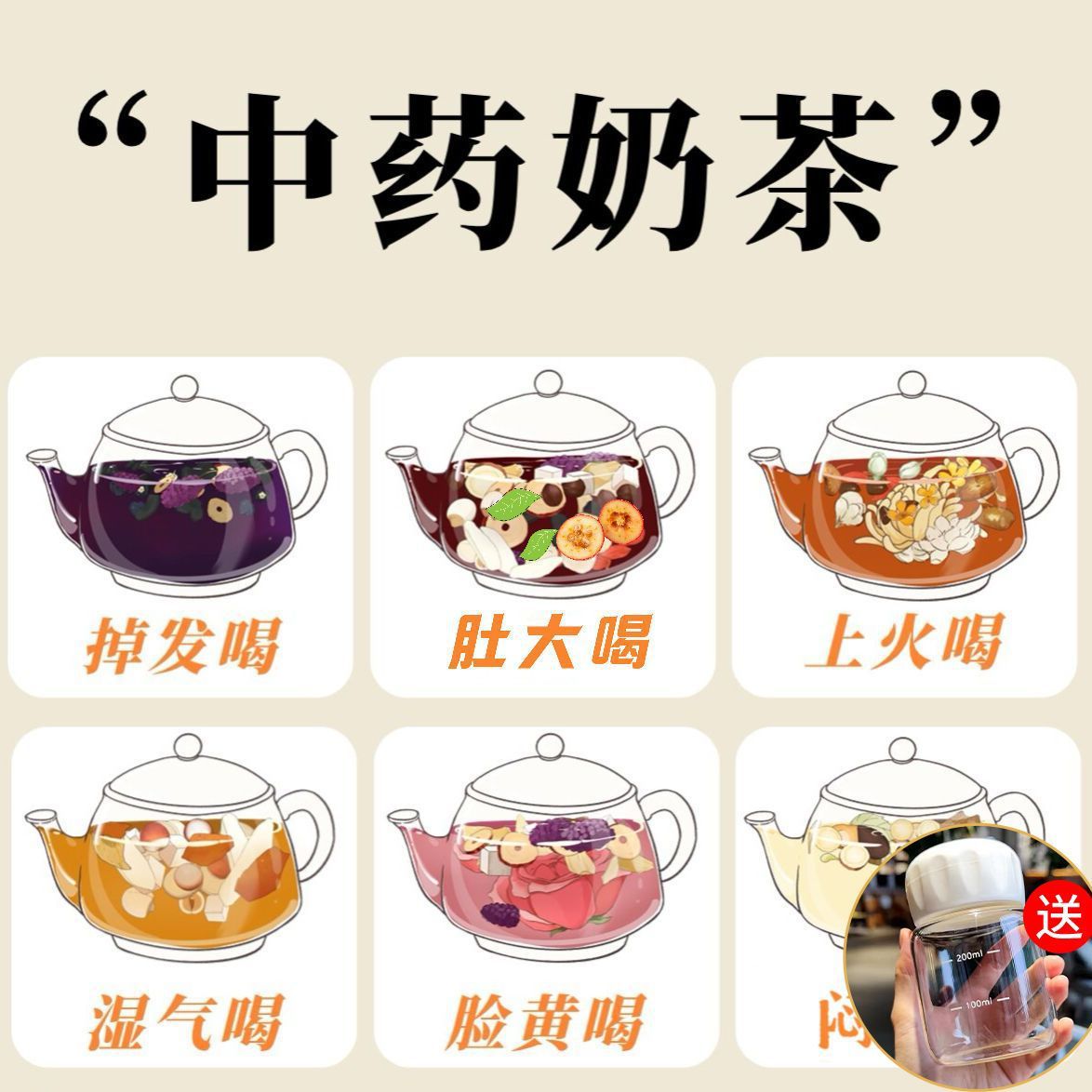 围炉煮茶食材中式罐罐烤奶材料包中药奶茶组合茶中式菊花决明子茶