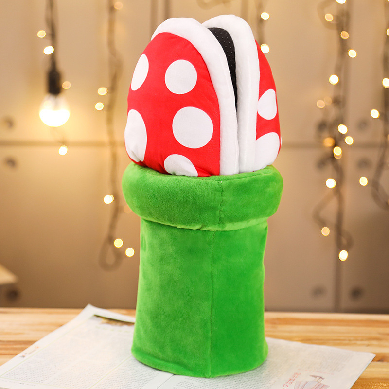 Two-dimensional animation game around Mario man-eating flower slippers warm home non-slip slippers a generation of hair Two-dimensional animation game around Mario man-eating flower slippers warm home non-slip slippers a generation of hair