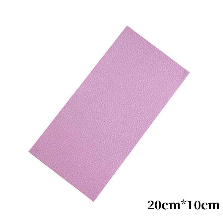 Los fabricantes suministran el subsidio de reparación de cuero de color autoadhesivo completo PU Litchi grano Road pegatinas sofá cojín agujero parche pegatinas