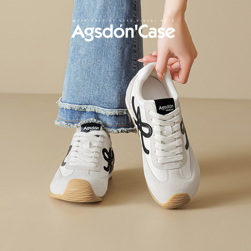 Zapatillas de entrenamiento alemanas rosas Augusden para mujer, modelo nuevo de primavera 2026, zapatillas casuales de suela gruesa para combinar con faldas