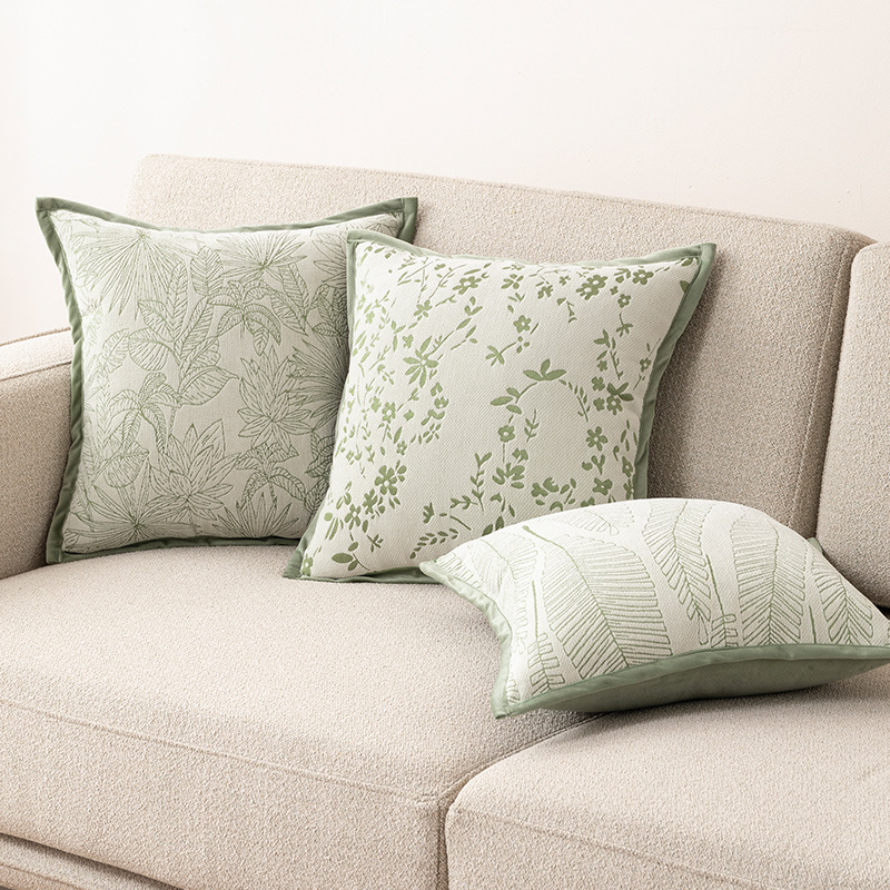 Light Luxury French Green Sofa Pillow Case Chenille Ins Style Scandinavian Living Room Pillow Bedside Cushion Bed Light Luxury French Green Sofa Pillow Case Chenille Ins Style Scandinavian Living Room Pillow Bedside Cushion Bed