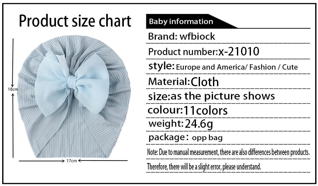 Children Unisex Fashion Solid Color Bow Knot Baby Hat display picture 1