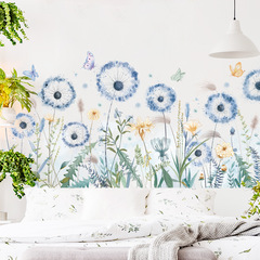 Dandelion Kickline Sticker Sunflower Daisy Sticker Bedroom Sofa Background Wall Decal Removable Wall Sticker