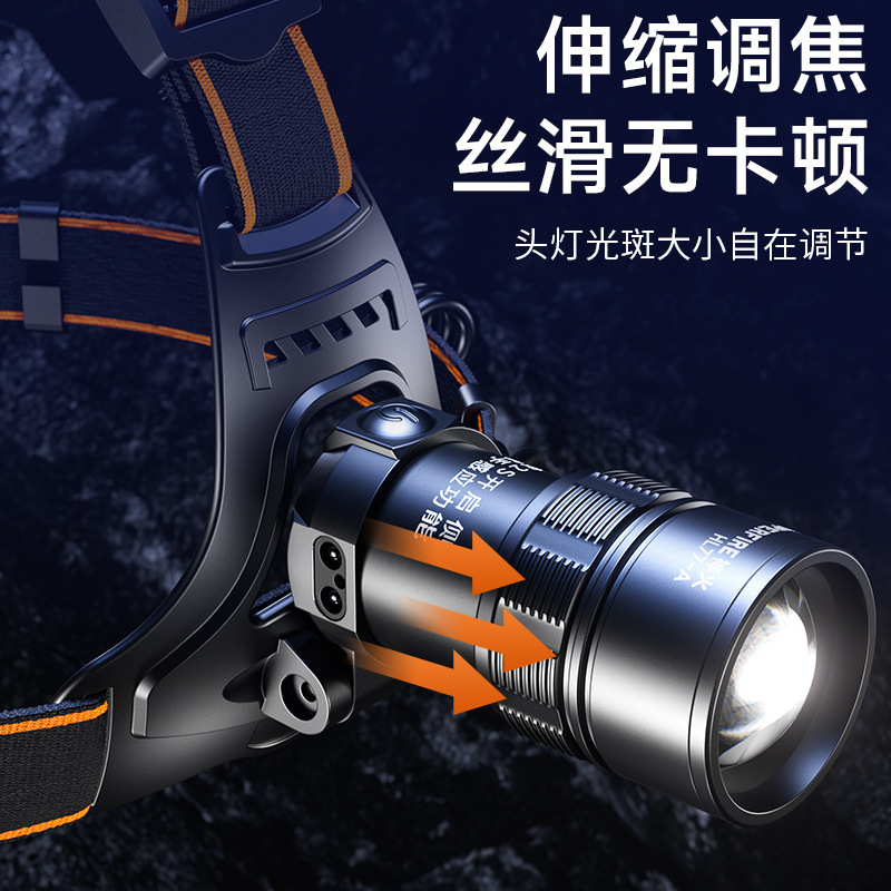 Shenhua al aire libre zoom aleación de aluminio farol multifuncional carga inducción muestrada en la cabeza luz de pesca nocturna farol de carrera nocturna