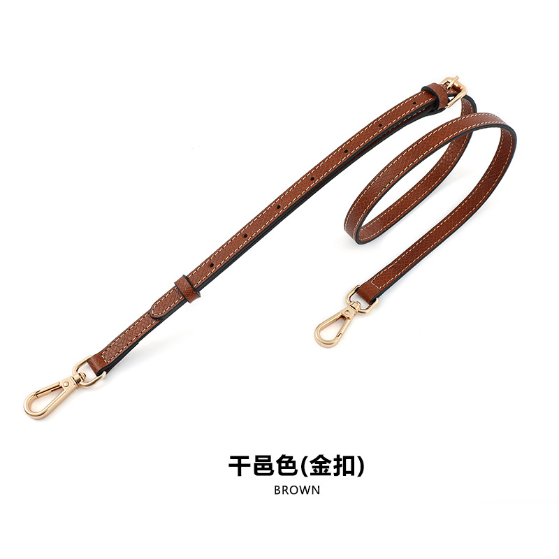 A- 48 first layer leather 1.2cm adjustable cognac gold buckle