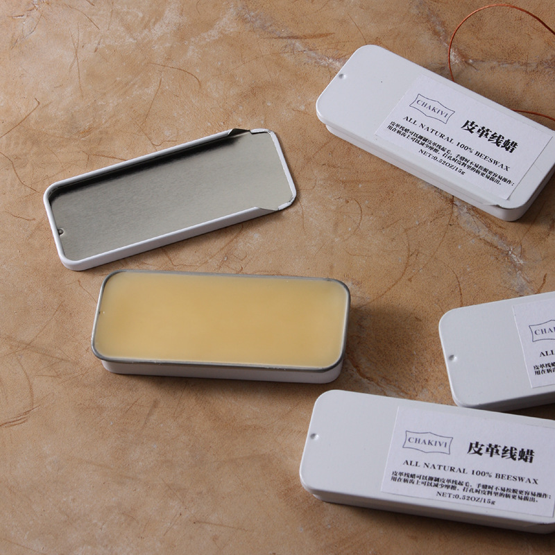 CHAKIVI皮革过线蜡 盒装蜂蜡手工DIY皮具皮革手缝线食品级进口料