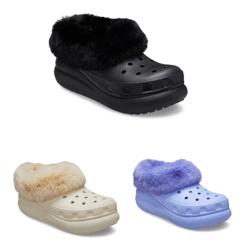 New Style Puff High-Value Clogs with Warmth, Fleece Lining, Thickened for Home and Outdoor Use, Non-Slip, Durable, Comfortable, and Long-Lasting