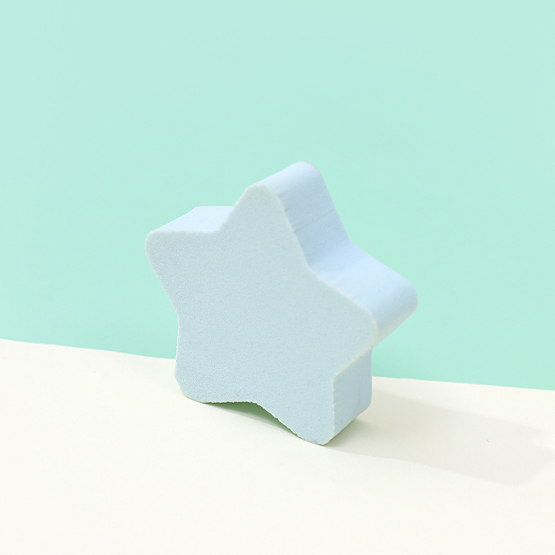 Estrellas personalizadas de forma alienígena huevo maquillaje suave polvo de maquillaje cojín de aire irregular polvo esponja bloque de herramientas de maquillaje