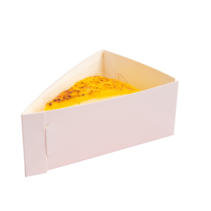 Caja de embalaje de pastel triangular de mousteto Qifeng, caja de pastel de manga de durian rojo de ocho cortes