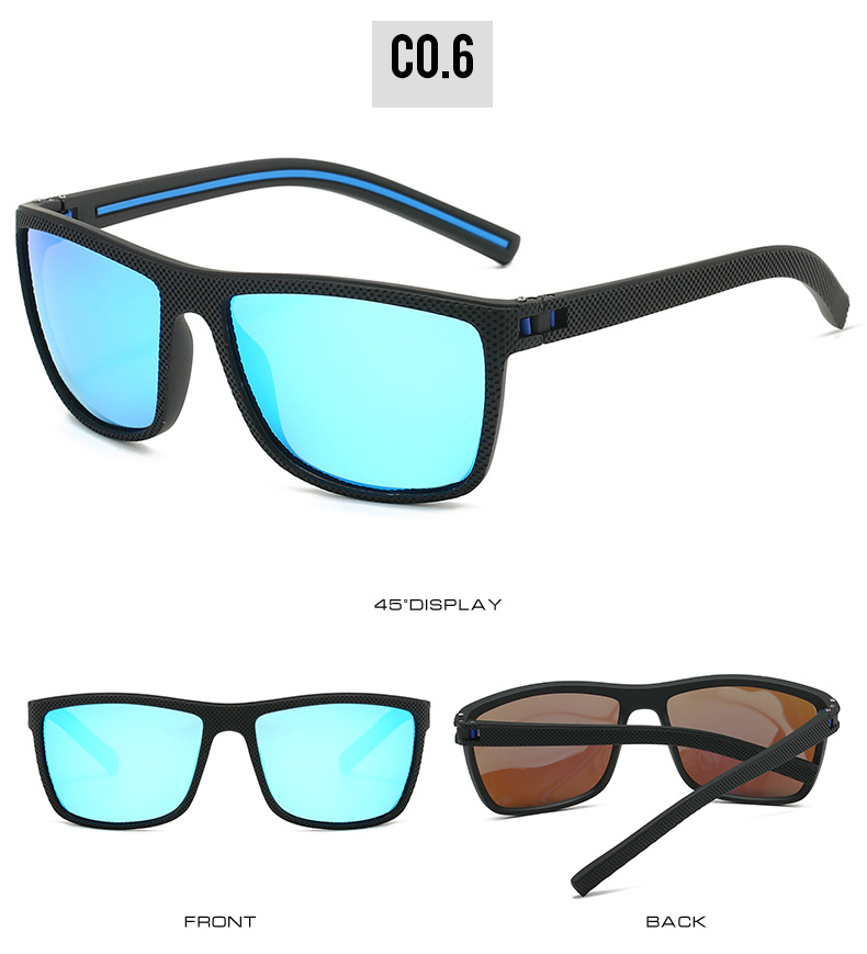 60g Weight Full Frame Glasses Structure Sunglasses Classification Tac, UV400 Protection Lens Material Square Glasses Style Outdoor Occasion Geometric Pattern All Seasons Season Unisex Gender Casual Style Grey, Black Color Casual Geometric Tac UV400 Protection Square Full Frame Men's Sunglasses 10