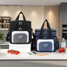 跨境新款手提冰包大容量上班族带饭保温包户外野餐包斜挎便当包袋