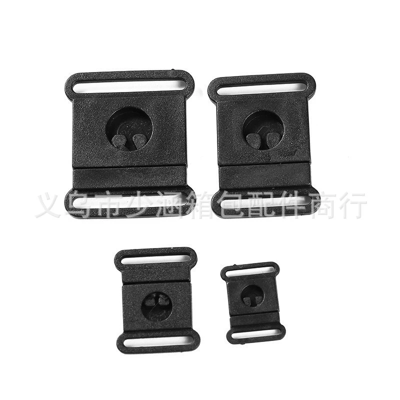 Фабрика 10-25 мм черная пластиковая багажная Пряжка лямки Соединительная Пряжка выставка подвесная Пряжка для веревки сертификат подвесная Пряжка для веревки оптом