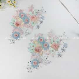 新款手工电脑花片 重工压叶钉钻 童装配饰等DIY服装饰品