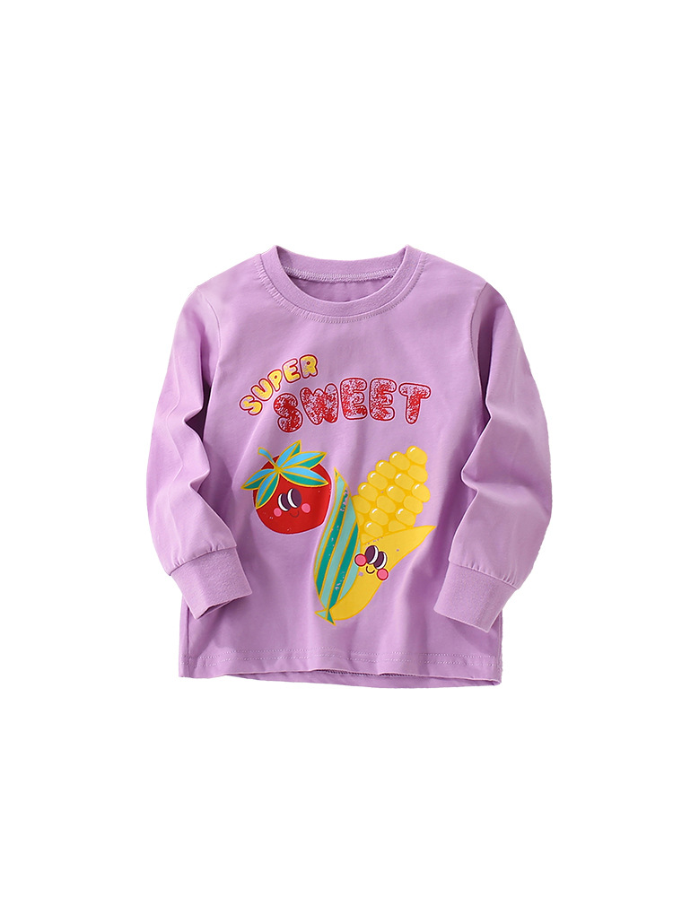 Chaqueta de niña mawlee transfronteriza otoño e invierno nuevo estilo base niños europeos y americanos cuello redondo camiseta casual de manga larga estilo occidental