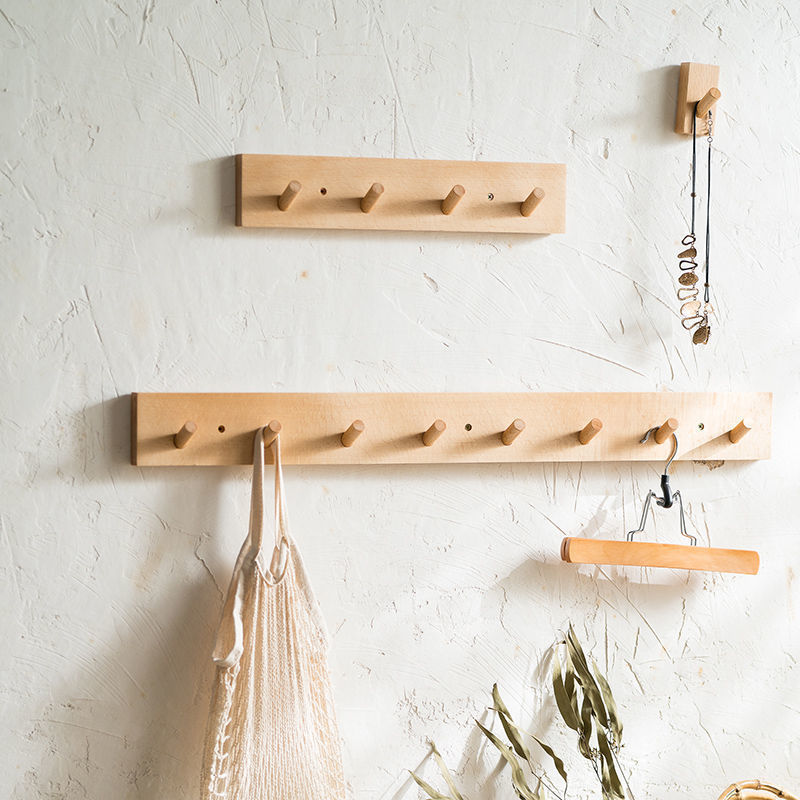 Kitchen Hooks, Clothes Hooks, a Row of Wall-Mounted Clothes Hangers, No-Drill Bathroom Hooks, Door-Back Entrance Hooks