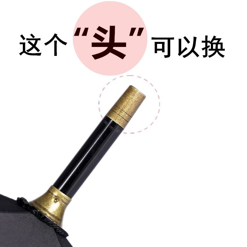 Long-Handled Straight Umbrella, Medium Stick Umbrella Pole Top, Anti-Leakage and Wear-Resistant Metal Bullet Cover, Umbrella Repair Tip Hat Accessories